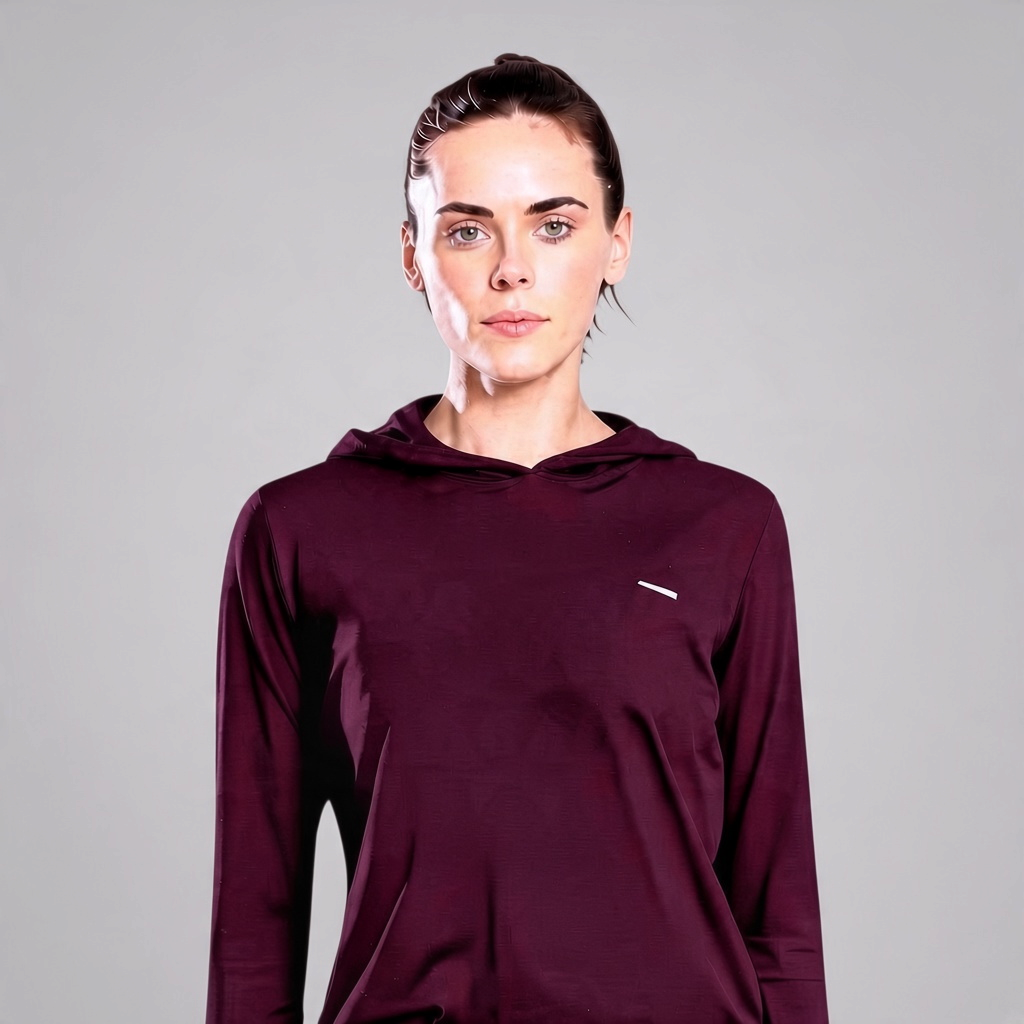Camiseta Performance com Capuz e Proteção Solar UV 50+ Feminina 100% Poliamida