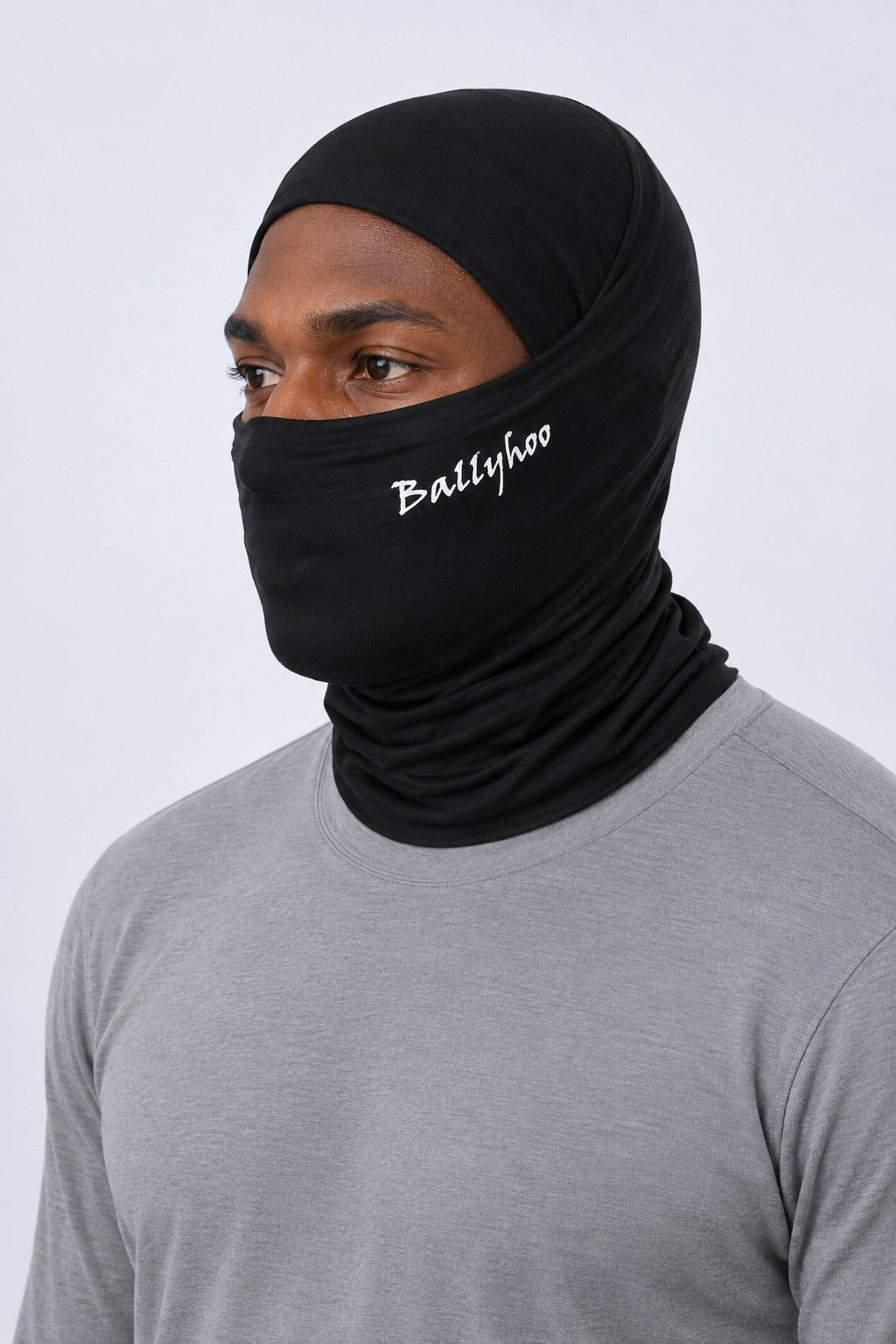 Bandana Performance Unissex – Preto – no rosto