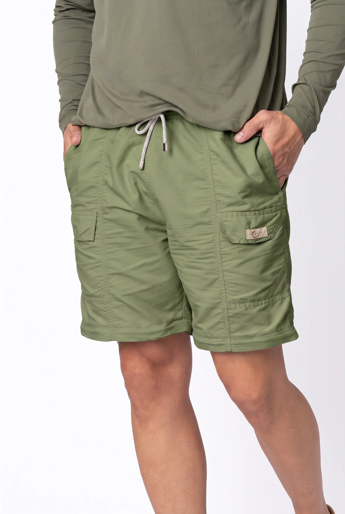 Calça Bermuda Explorer Masculina – Verde Militar – foto 8