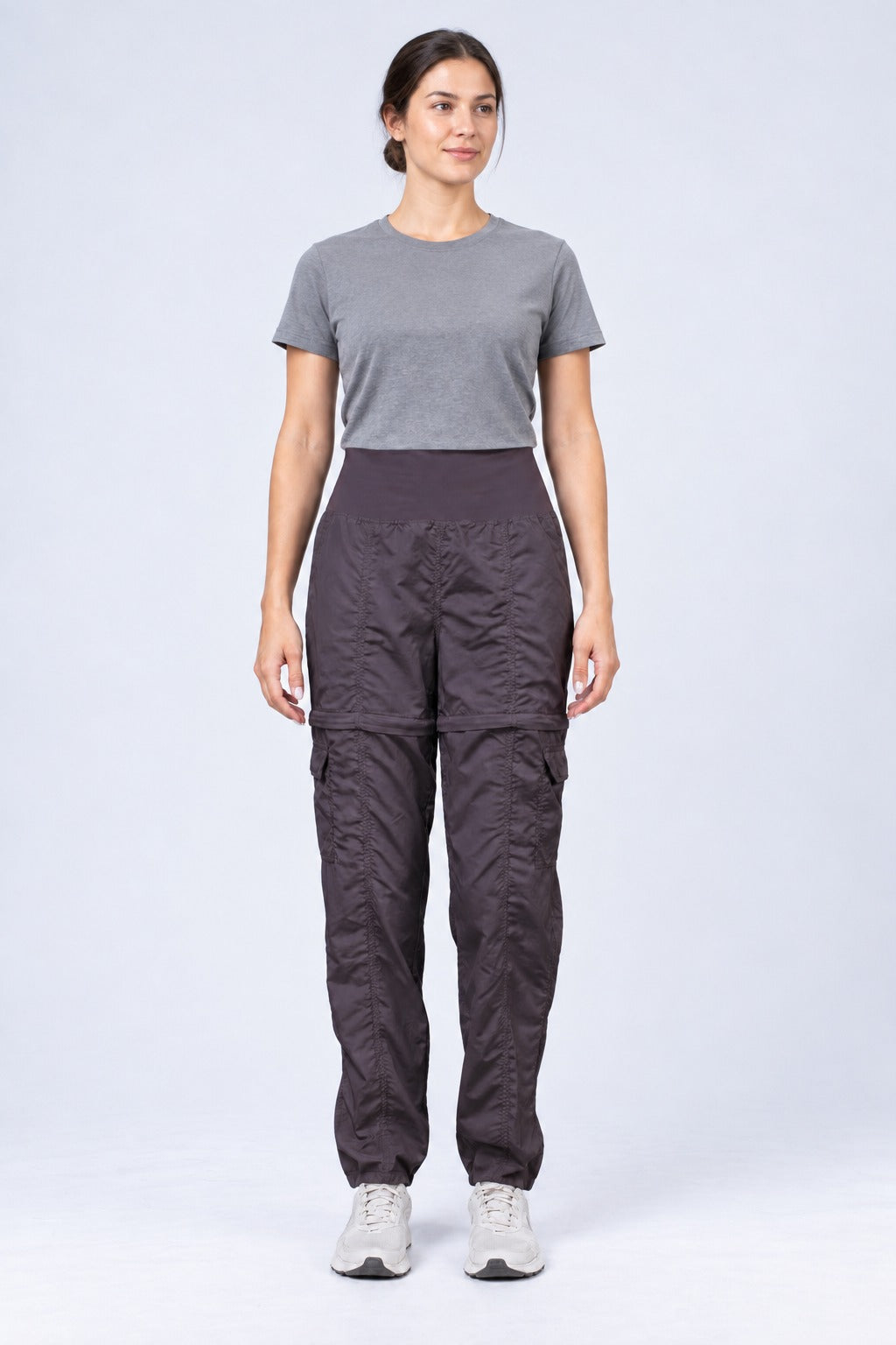 Calça Shorts Confort Feminina P roteção Solar Upf 50+ – Beringela – corpo inteiro