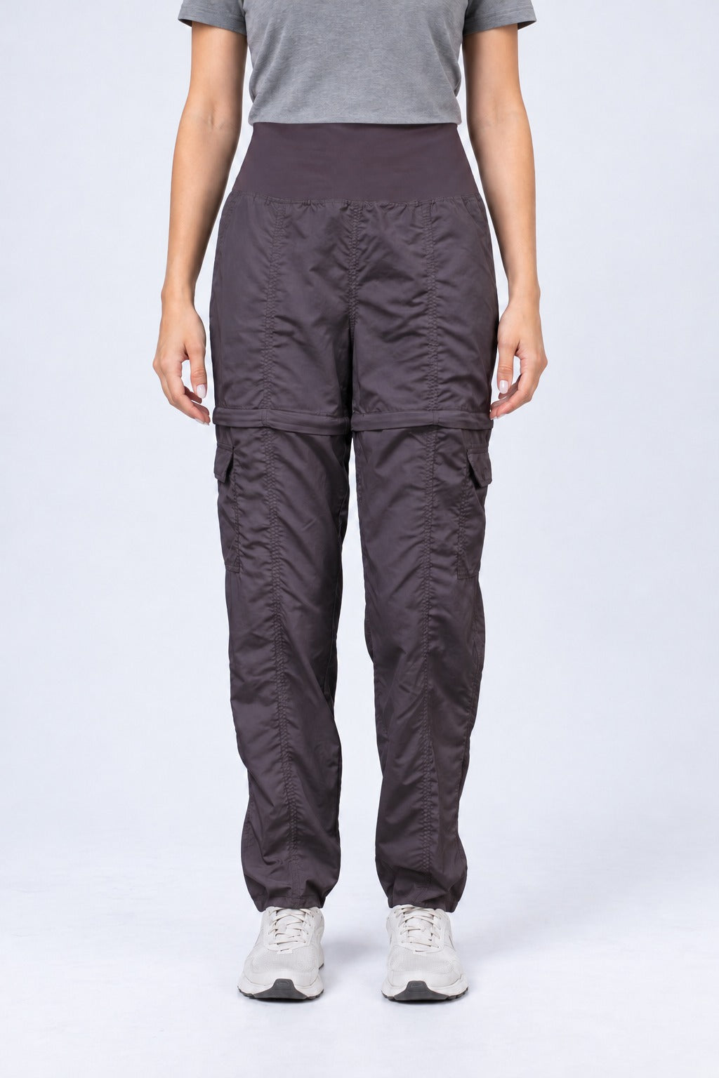 Calça Shorts Confort Feminina P roteção Solar Upf 50+ – Beringela – frente