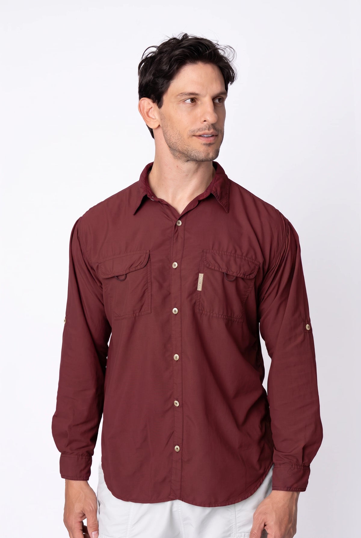 Camisa Crisis Masculina – Vinho – foto 3