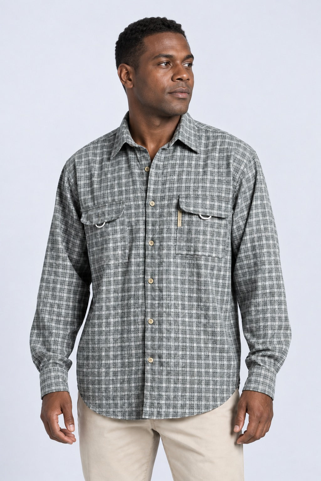 Camisa de Flanela Xadrez Masculina – frente