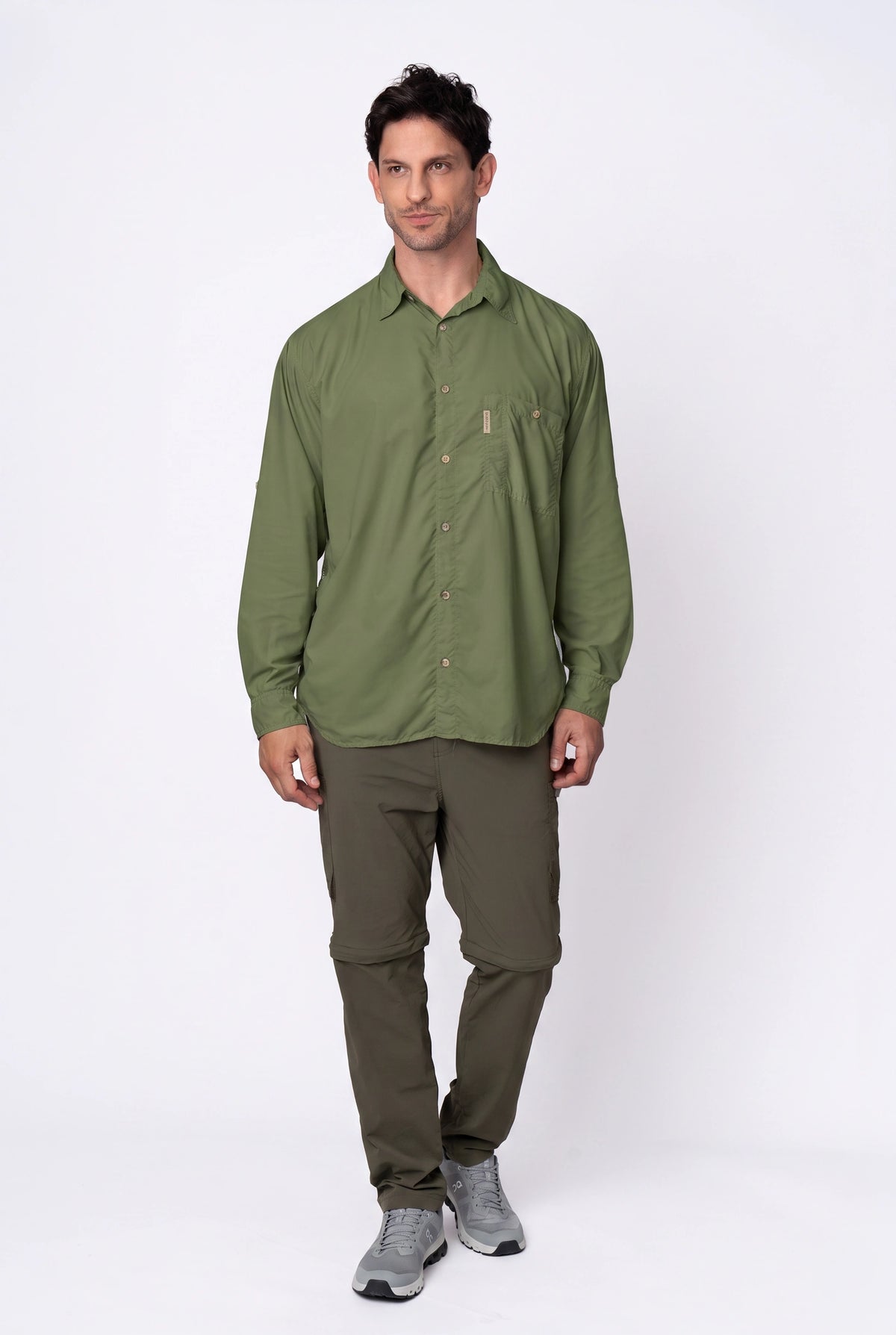 Camisa Pow Masculina – Verde Militar – foto 1