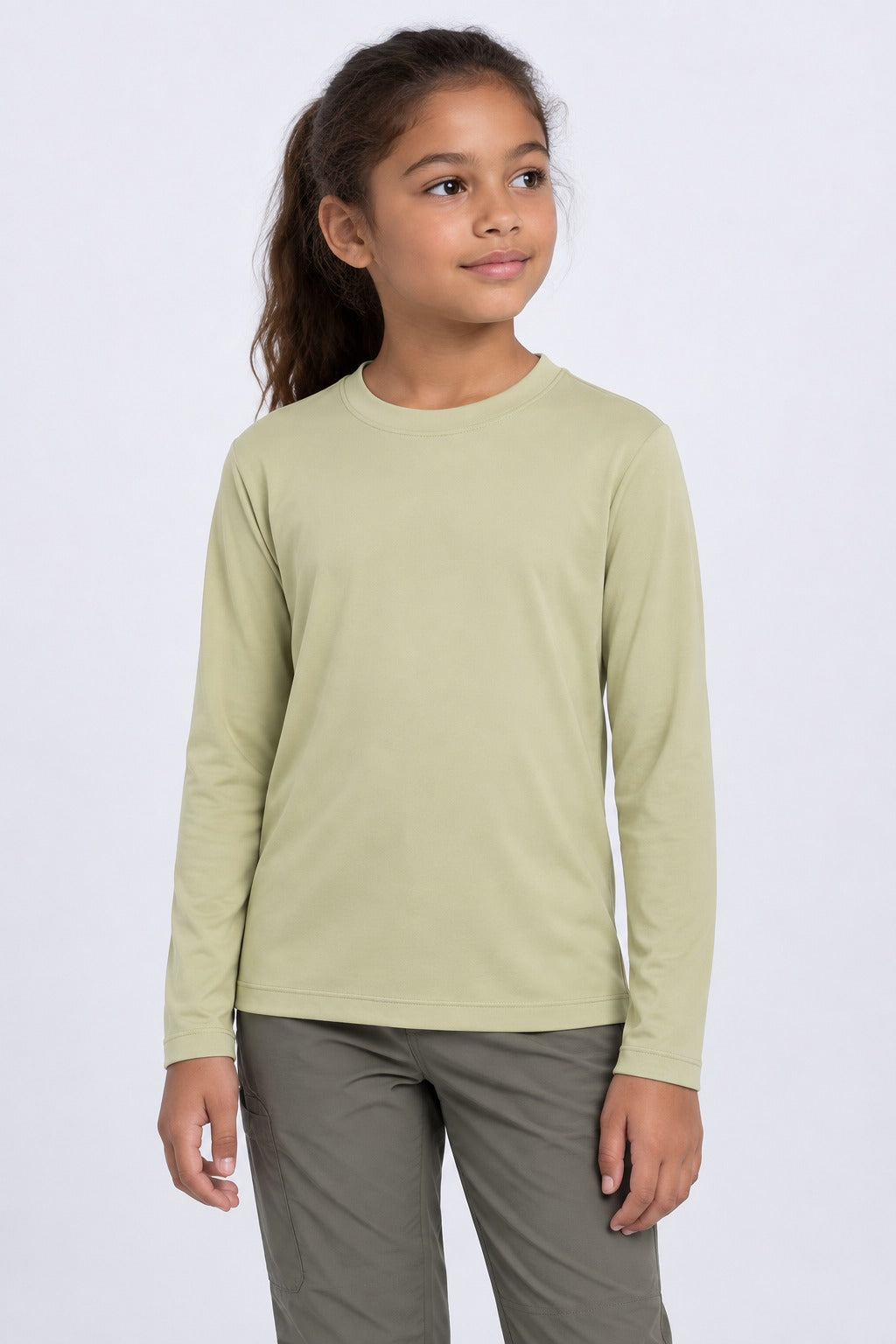 Camiseta Catch Release Infantil Manga Longa – Areia – frente