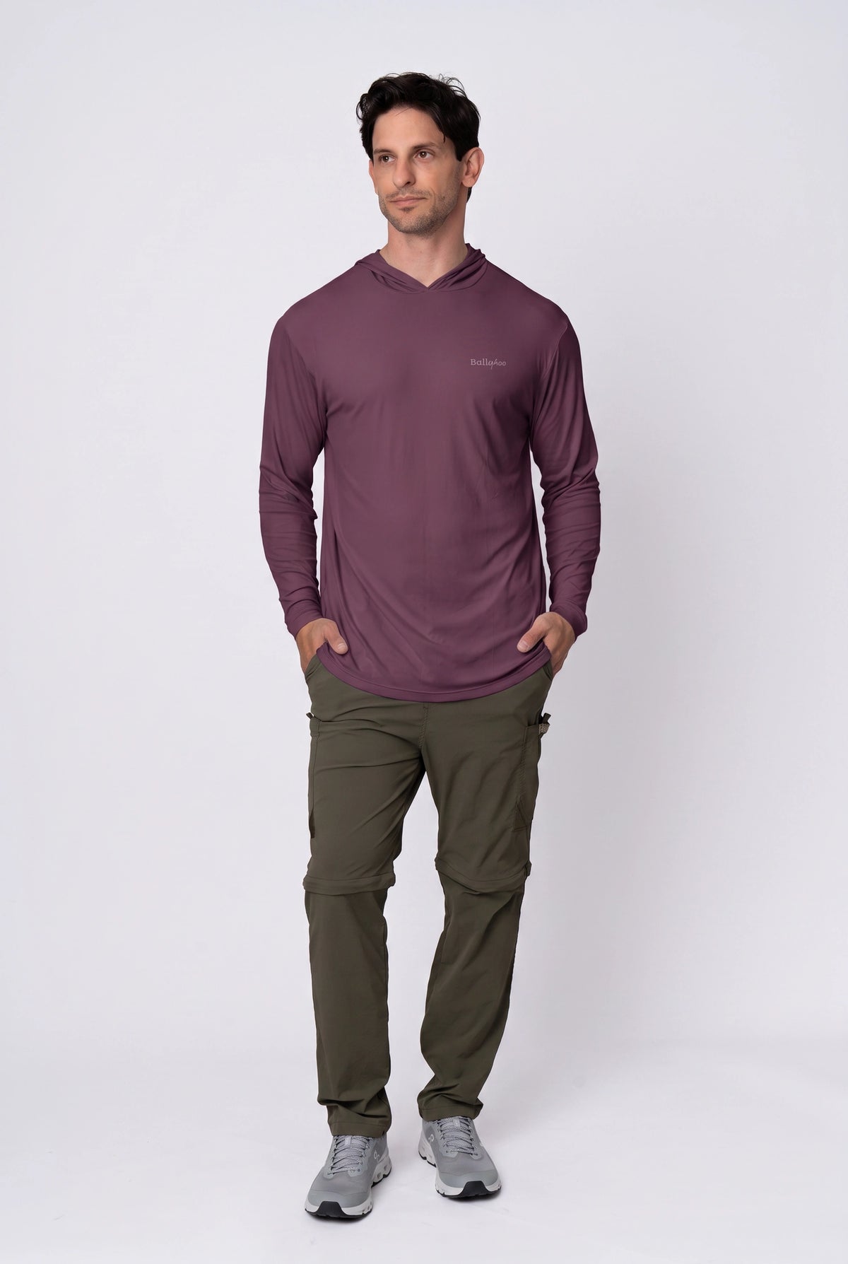 Camiseta Catch Release Masculina com Capuz – Beringela – foto 1