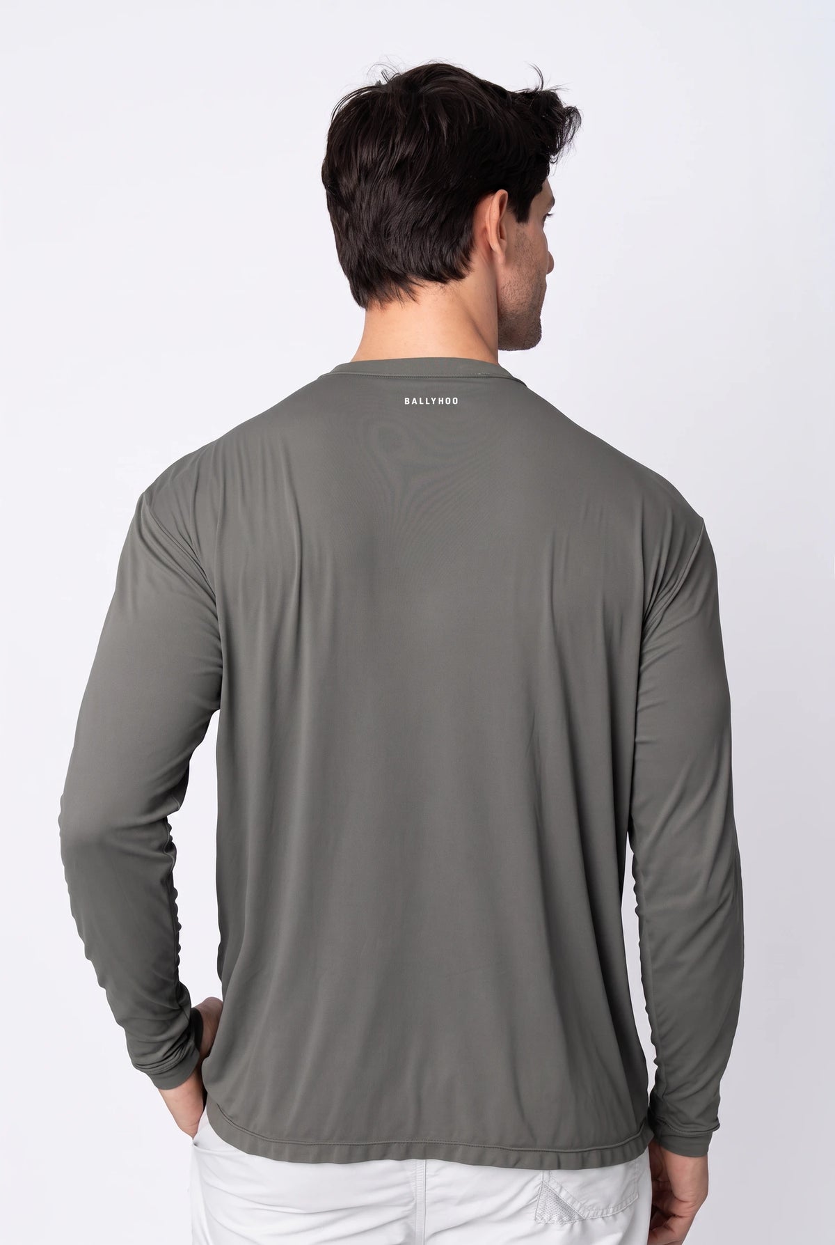 Camiseta Catch Release Masculina Manga Longa – Cinza Escuro – foto 2