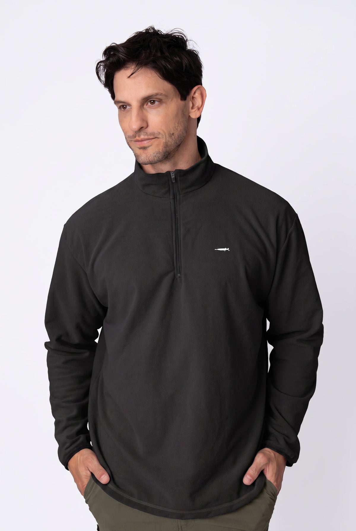 Camiseta Conforto Absoluto Fleece Masculina – Preto – foto 3