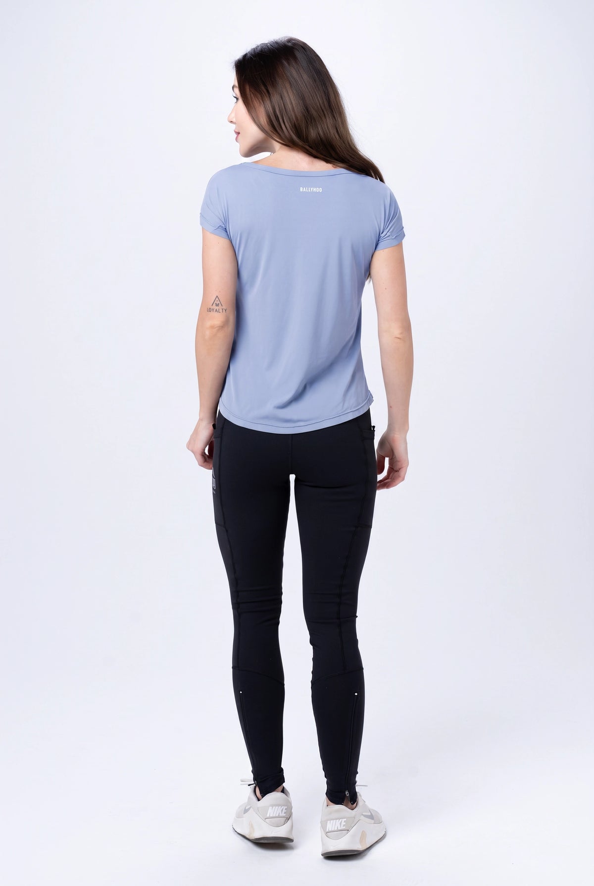 Camiseta Feminina Manga Curta – Azul Lavanda – foto 3