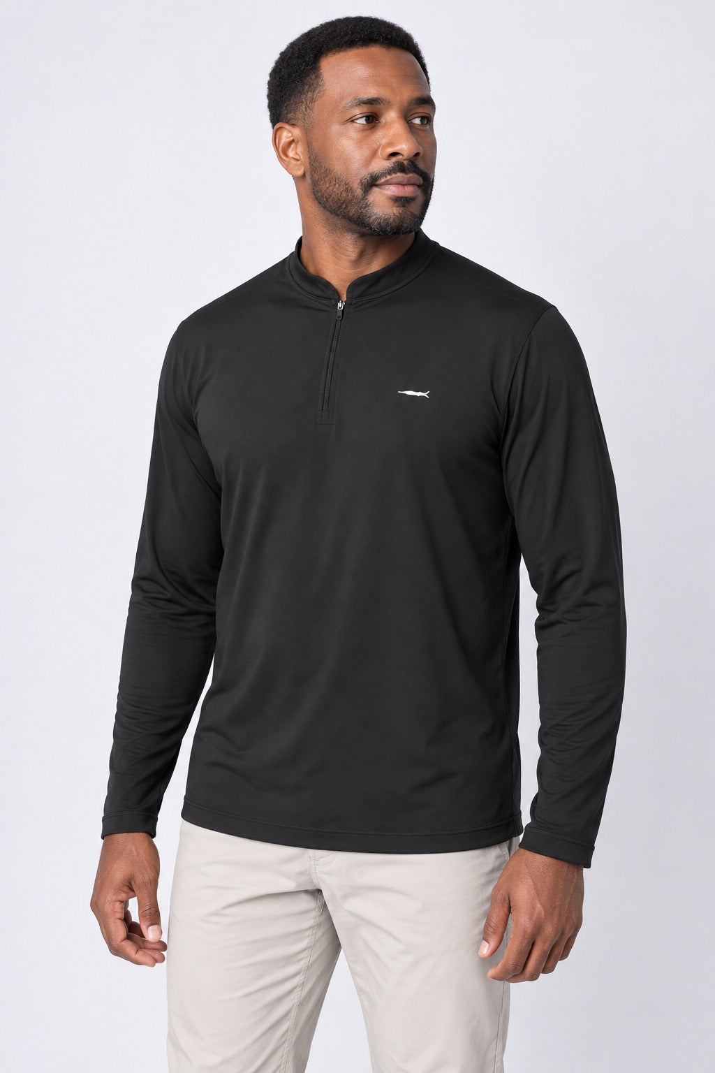 Camiseta Gola Padre Masculina – Preto – frente