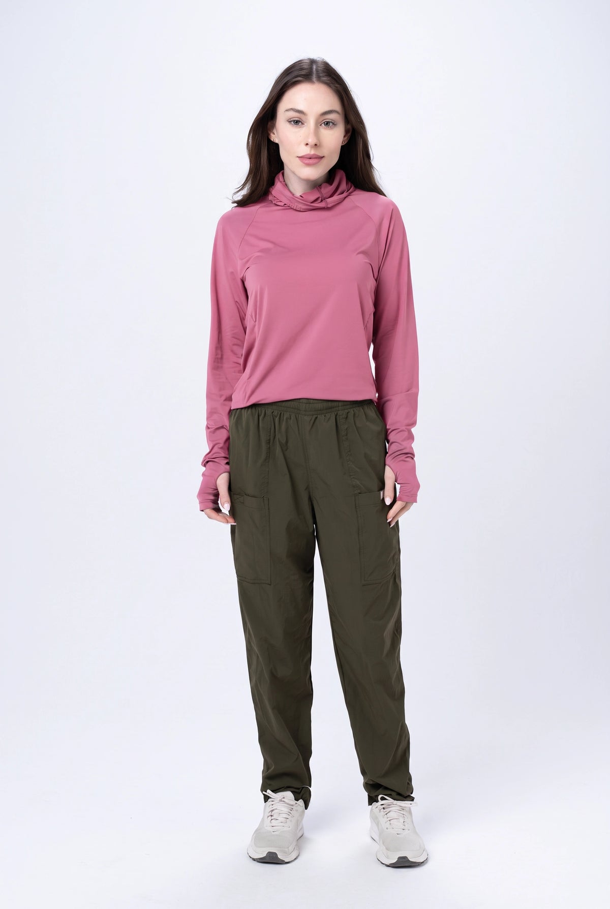 Camiseta Térmica Feminina Gola Alta – Rosa – foto 2