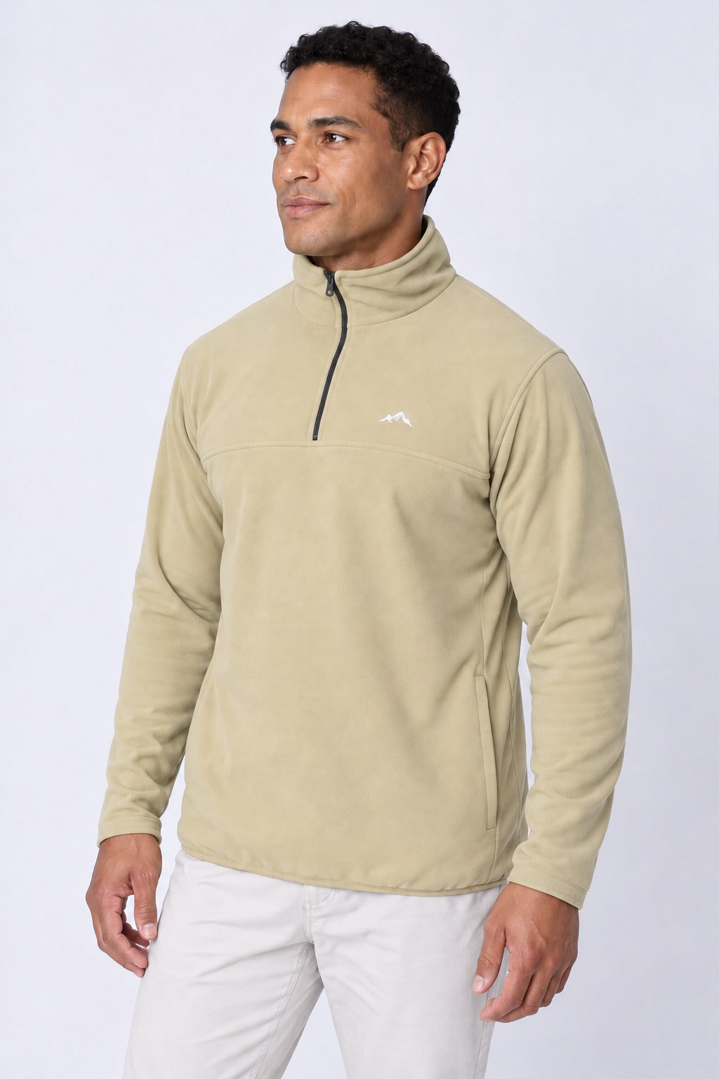 Moletom Fleece Unissex – Areia – frente