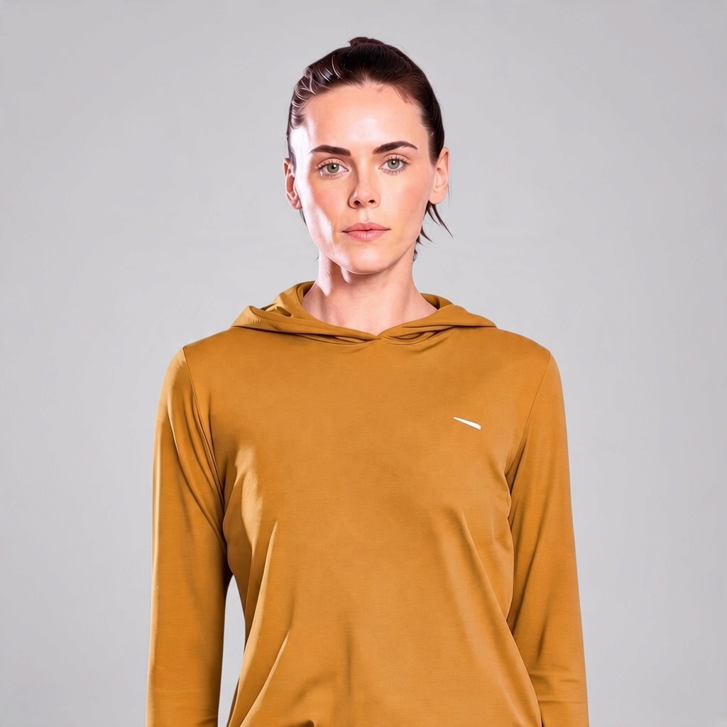 Camiseta Performance com Capuz e Proteção Solar UV 50+ Feminina 100% Poliamida