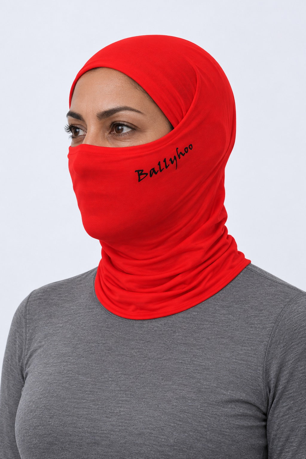 Bandana Performance Unissex – Vermelho – no rosto