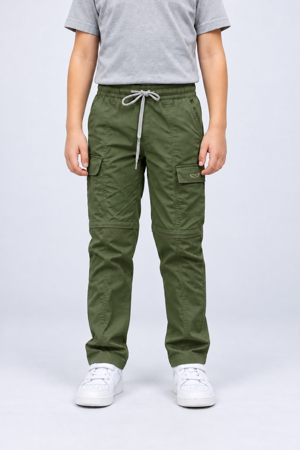 Calça Bermuda Explorer Infantil – Militar – frente