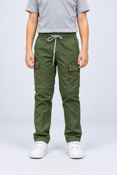 Calça Bermuda Explorer Infantil – Militar – frente