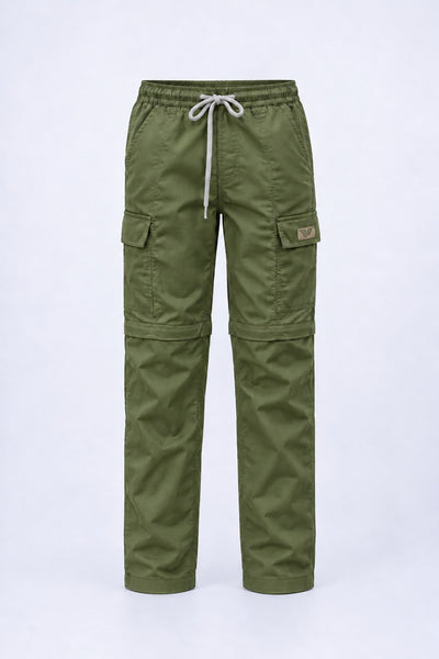 Calça Bermuda Explorer Infantil – Militar – peça, frente