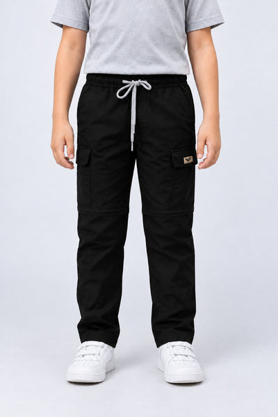 Calça Bermuda Explorer Infantil – Preto – frente