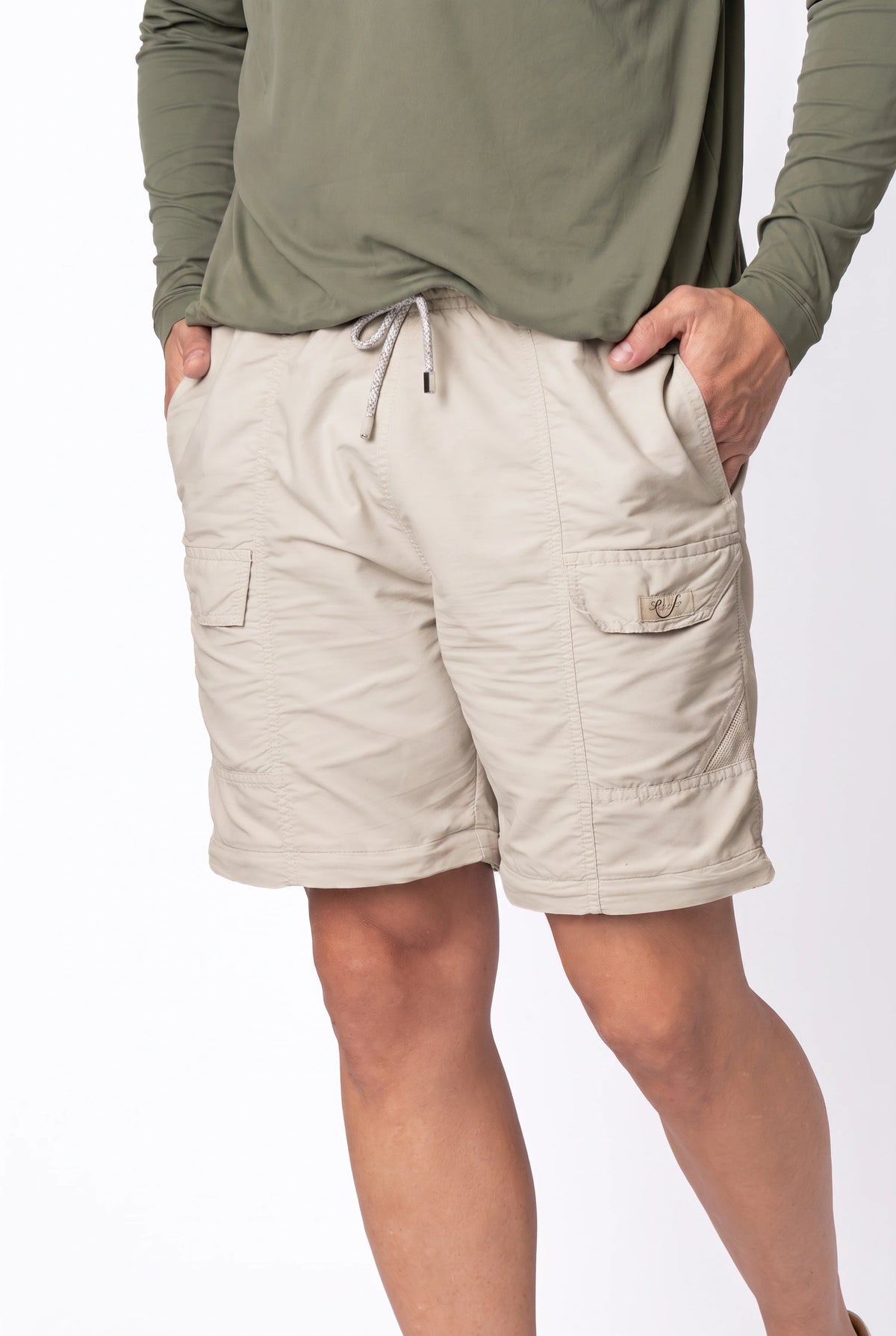 Calça Bermuda Explorer Masculina – Areia – foto 1