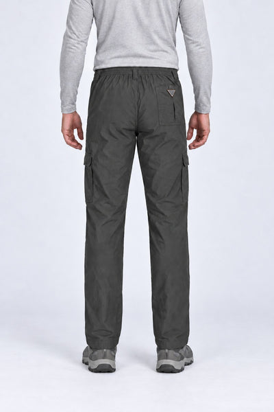 Calça Explorer Masculina com Elastano – Cinza – de costas, do peito aos pés