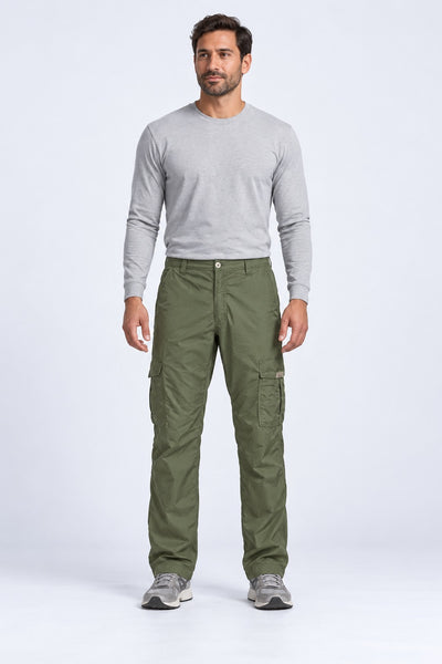 Calça Explorer Masculina com Elastano – Militar – corpo inteiro, de frente