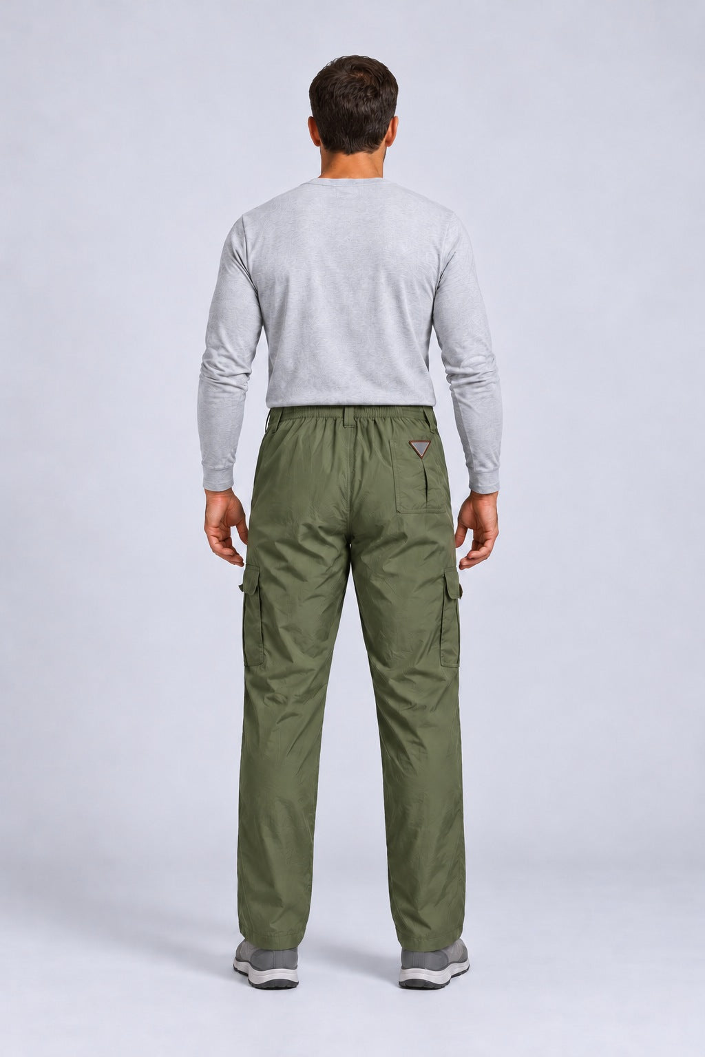 Calça Explorer Masculina com Elastano – Militar – corpo inteiro, de costas