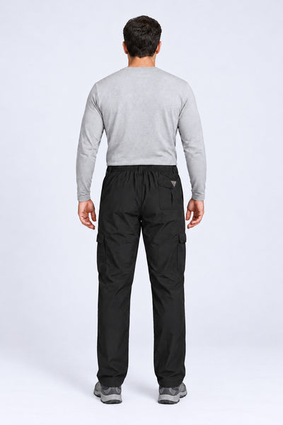 Calça Explorer Masculina com Elastano – Preto – corpo inteiro, de costas