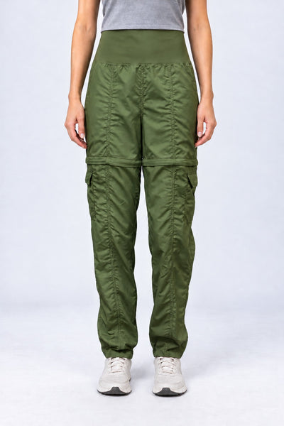 Calça Shorts Confort Feminina P roteção Solar Upf 50+ – Militar – frente