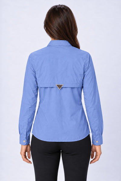 Camisa Adventure Feminina Manga Longa – Lavanda – costas