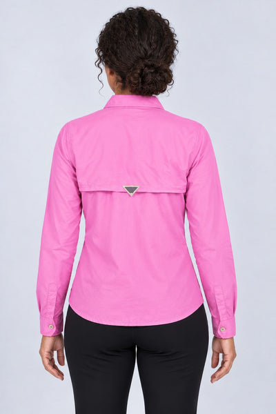 Camisa Adventure Feminina Manga Longa – Rosa – costas