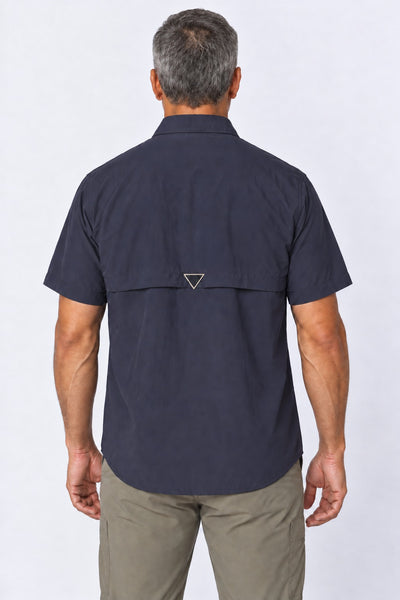 Camisa Adventure Masculina Manga Curta – Marinho – costas