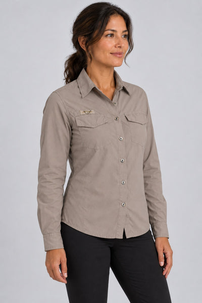 Camisa Feminina Adventure – Donkey Brown – frente