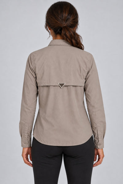 Camisa Feminina Adventure – Donkey Brown – costas