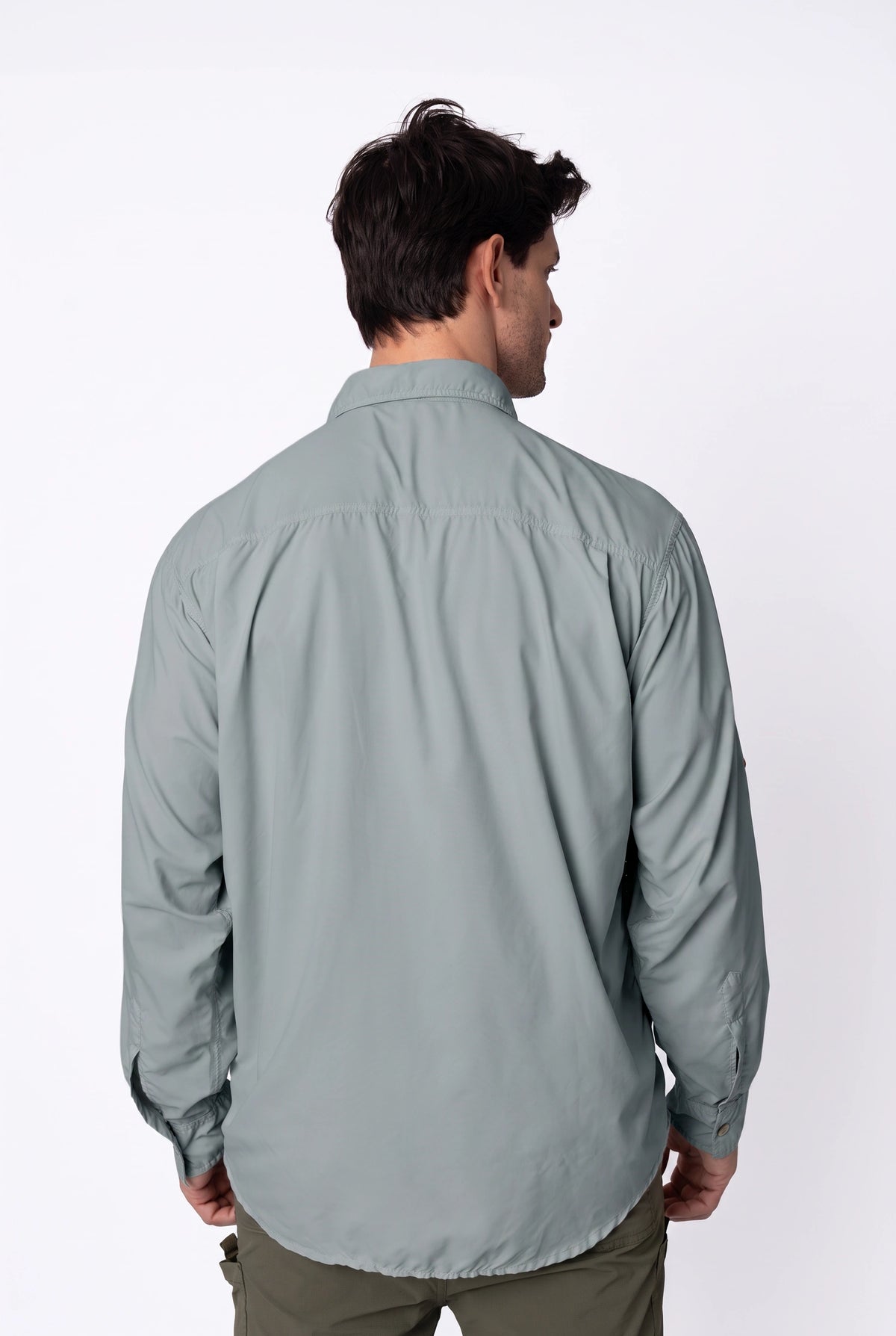 Camisa Pow Masculina – Verde Acinzentado – foto 1