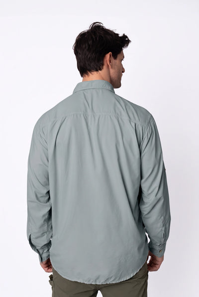 Camisa Pow Masculina – Verde Acinzentado – foto 1
