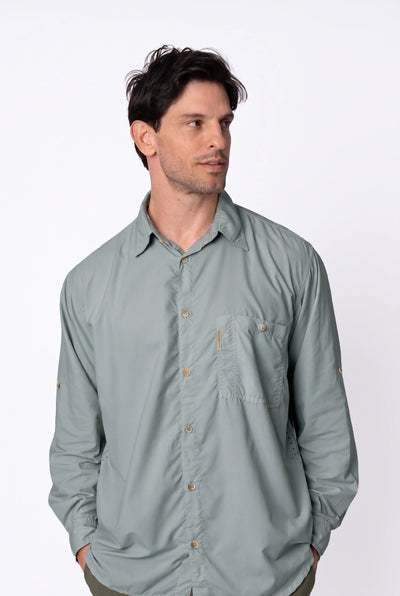 Camisa Pow Masculina – Verde Acinzentado – foto 2