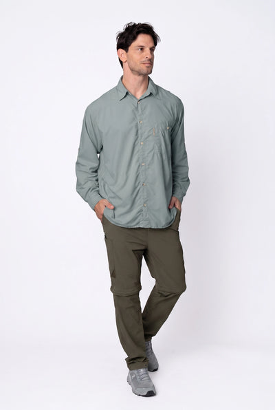 Camisa Pow Masculina – Verde Acinzentado – foto 6