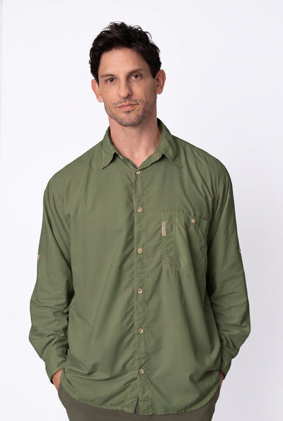 Camisa Pow Masculina – Verde Militar – foto 2