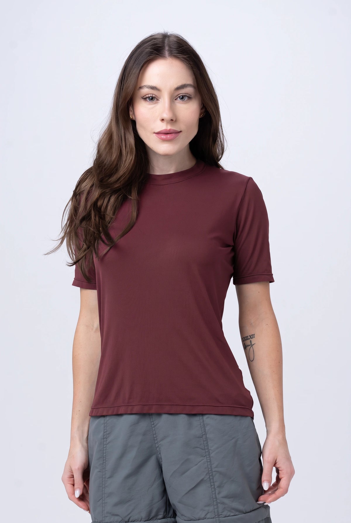 Camiseta Catch Release Feminina Manga Curta – Vinho – foto 1