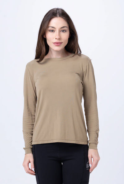 Camiseta Catch Release Feminina Manga Longa – Bege – foto 1