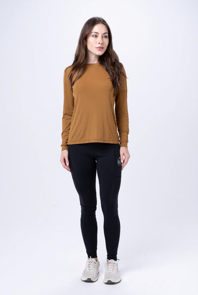 Camiseta Catch Release Feminina Manga Longa – Caramelo – foto 4