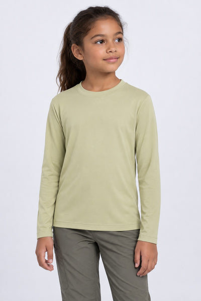 Camiseta Catch Release Infantil Manga Longa – Areia – frente