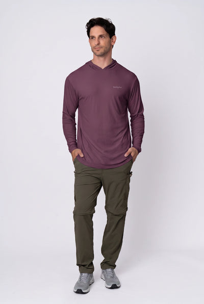 Camiseta Catch Release Masculina com Capuz – Beringela – foto 1