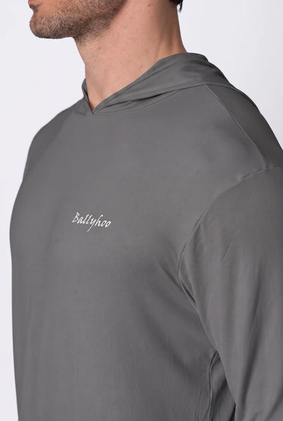 Camiseta Catch Release Masculina com Capuz – Cinza Escuro – foto 5