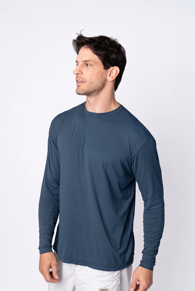 Camiseta Catch Release Masculina Manga Longa – Azul Marinho – foto 2