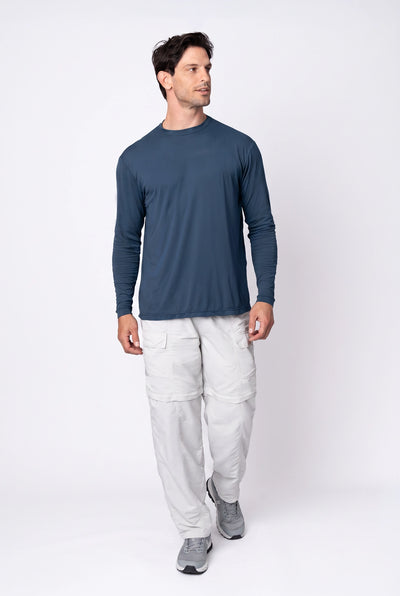 Camiseta Catch Release Masculina Manga Longa – Azul Marinho – foto 4