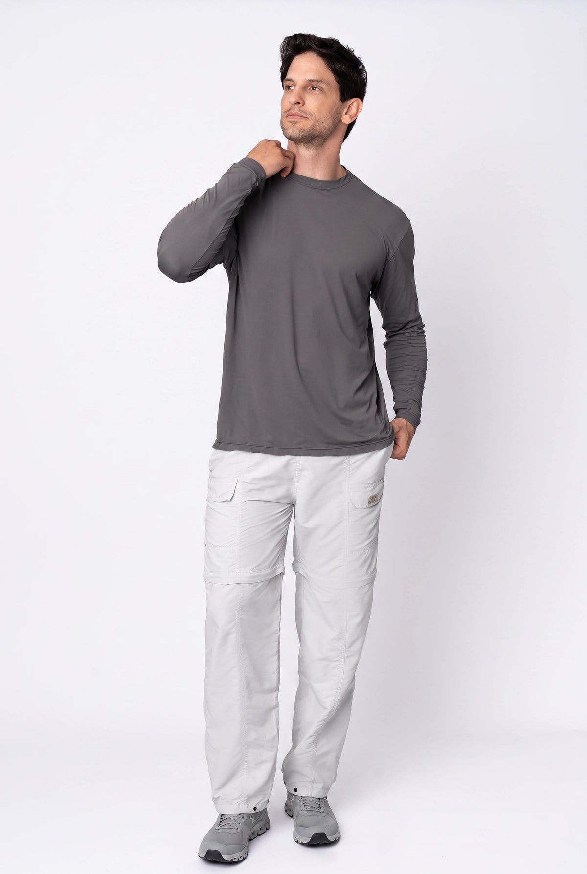 Camiseta Catch Release Masculina Manga Longa – Cinza Escuro – foto 1