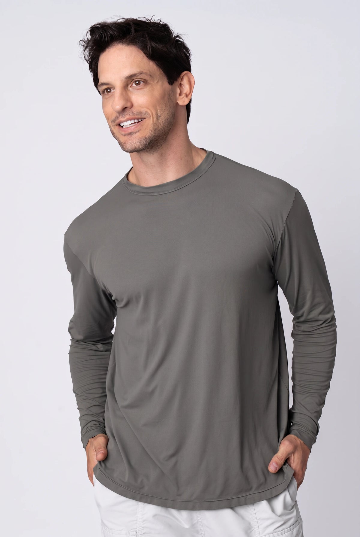 Camiseta Catch Release Masculina Manga Longa – Cinza Escuro – foto 3