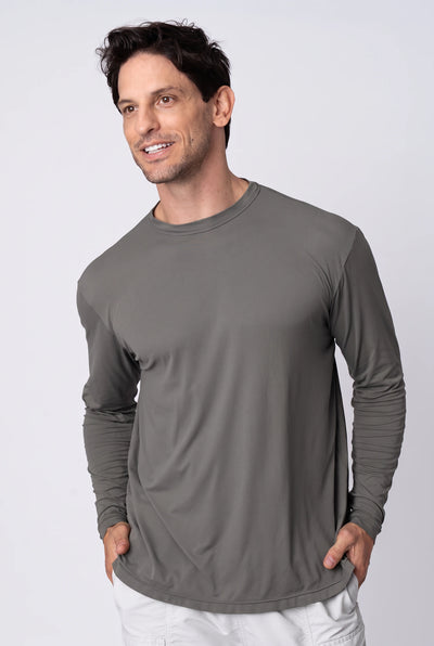 Camiseta Catch Release Masculina Manga Longa – Cinza Escuro – foto 3