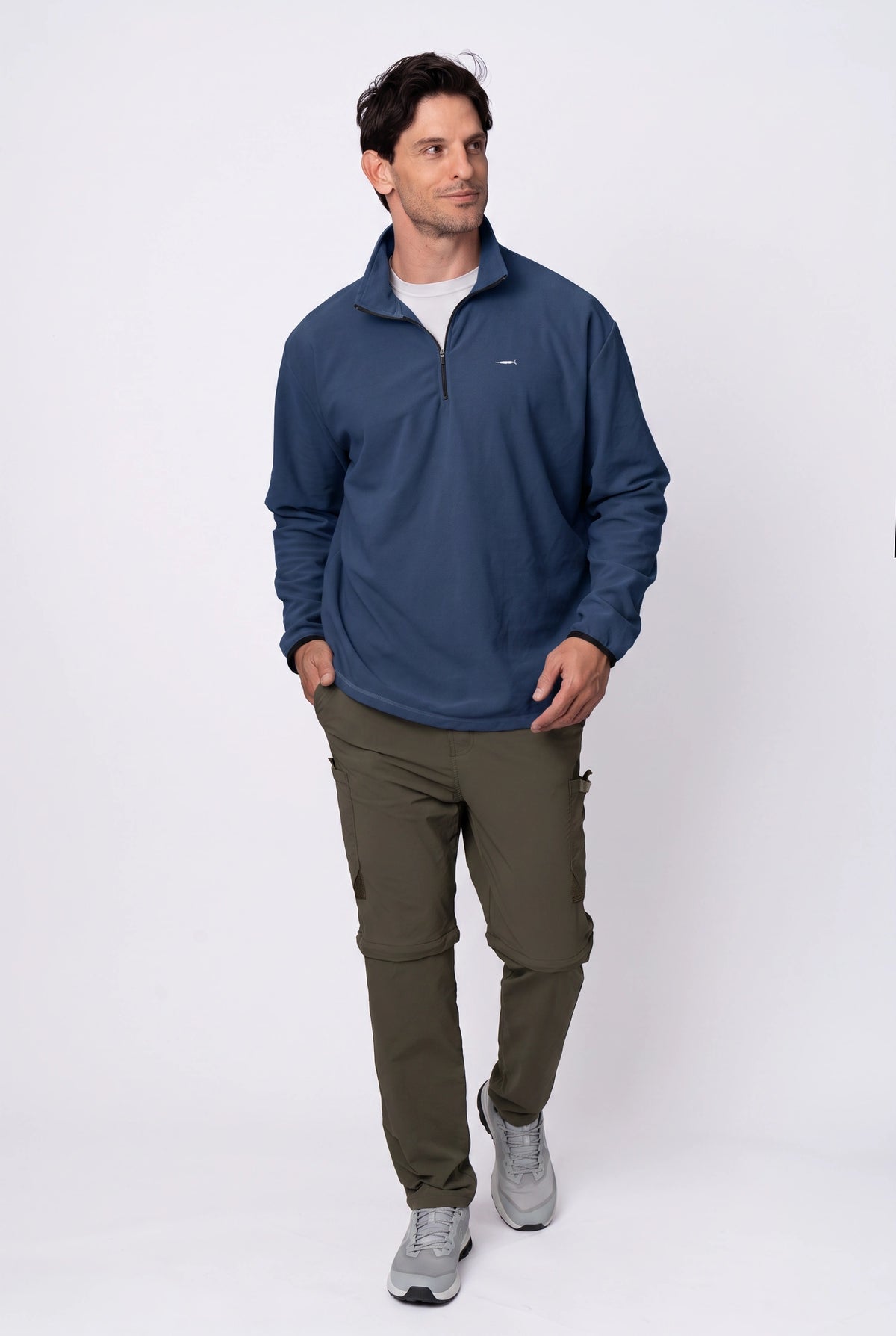 Camiseta Conforto Absoluto Fleece Masculina – Azul Marinho – foto 1